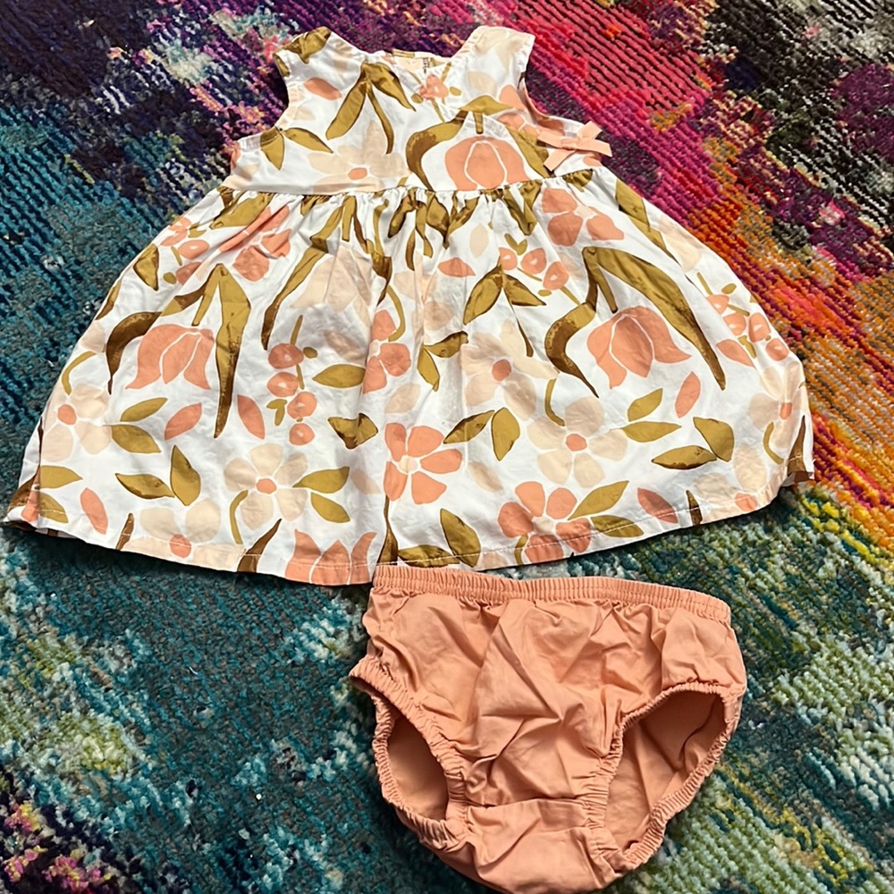 Carters Dress with matching diaper cover